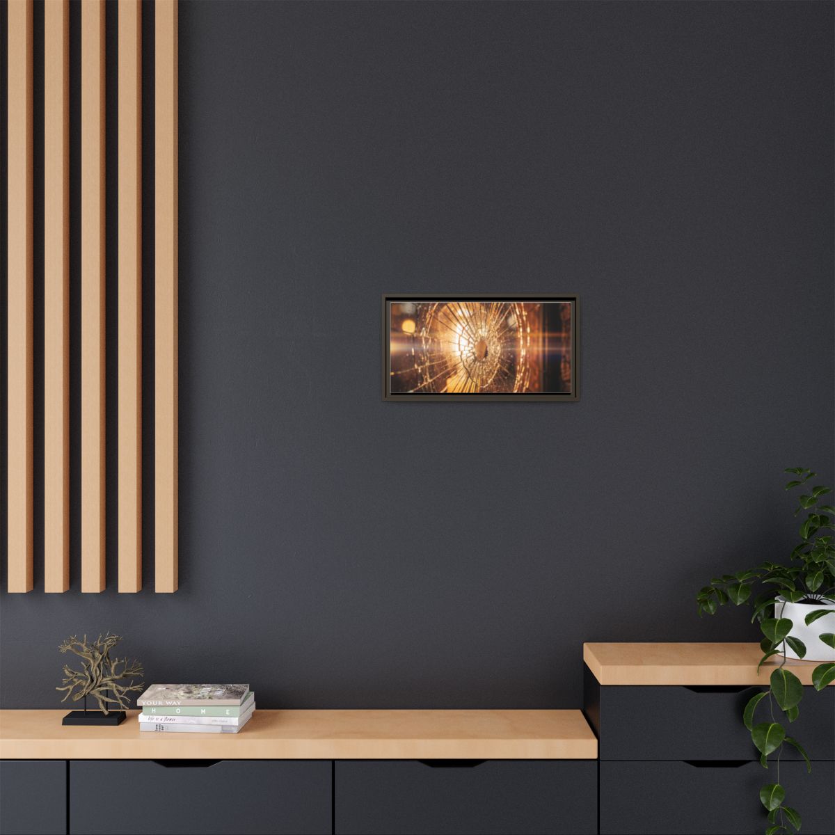 Framed Matte Canvas - Shattered Glass