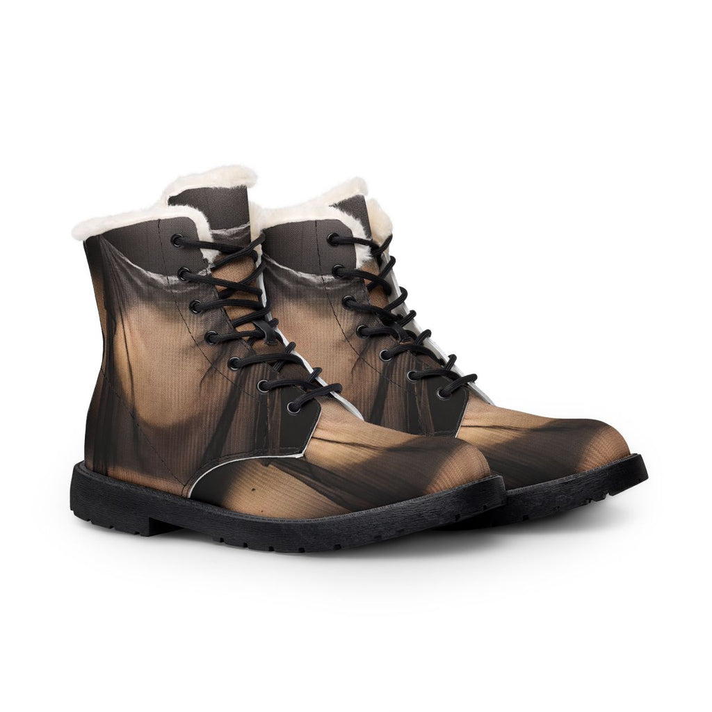 Women's Fur and Leather Boots - Stage Light Chic | Echovira...