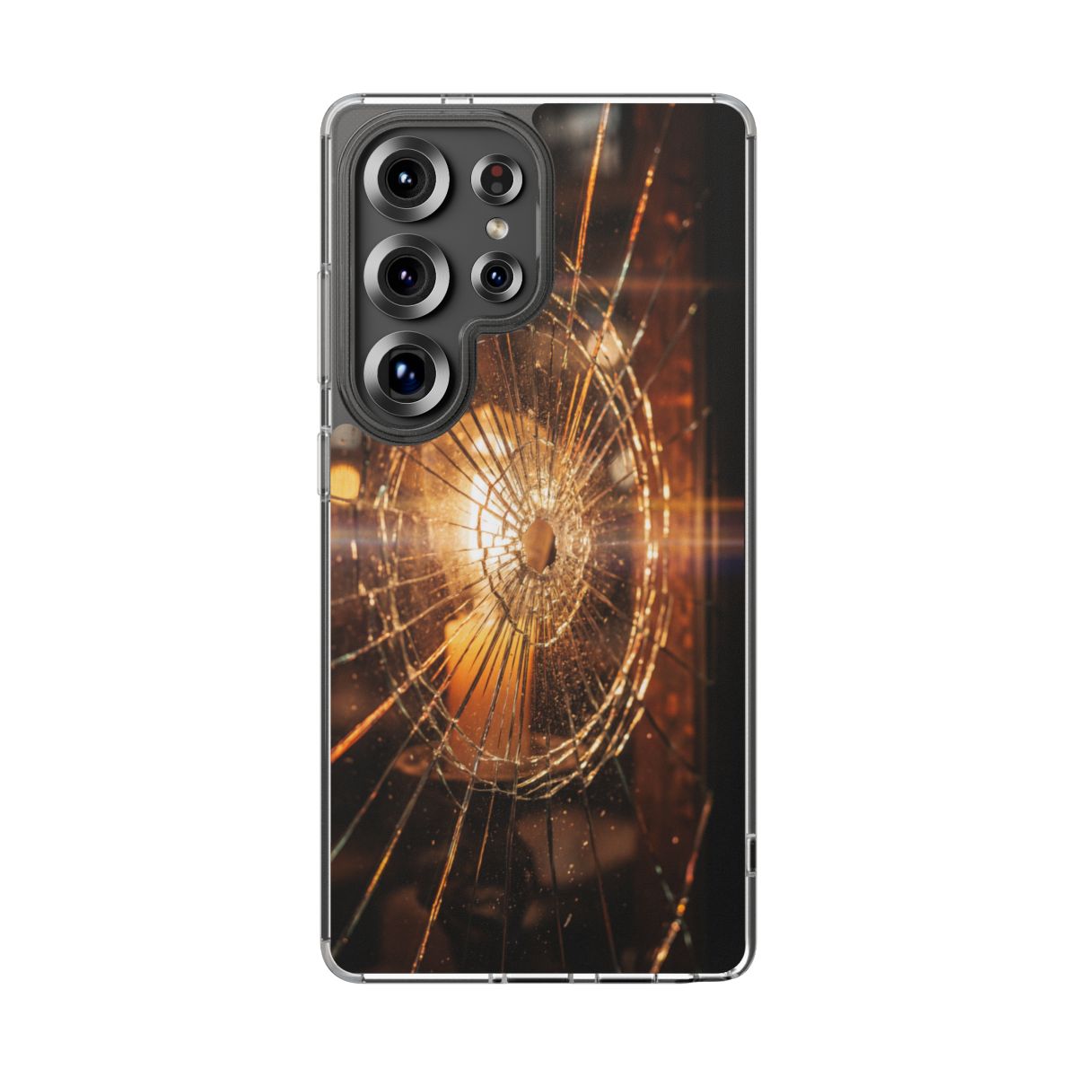 Clear Impact-Resistant Case - Fractured Glow