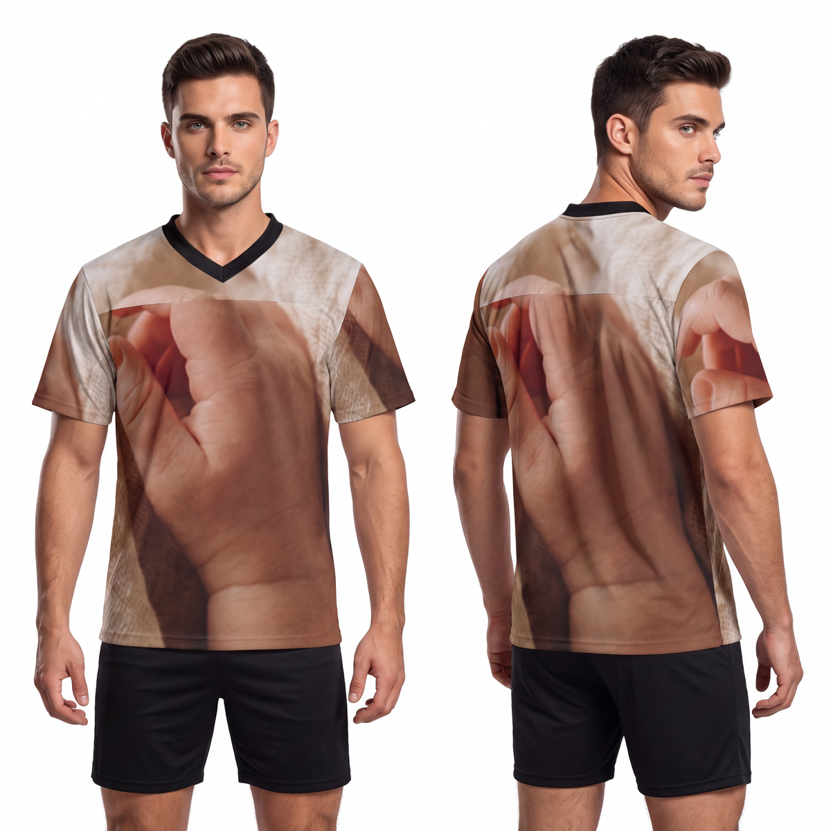 Men's Football Jersey - Cozy Cream style | Echovira Gallery
