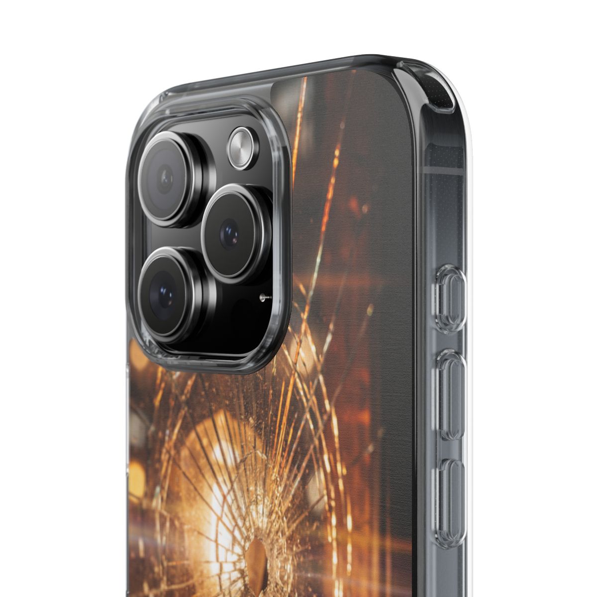 Clear Impact-Resistant Case - Fractured Glow