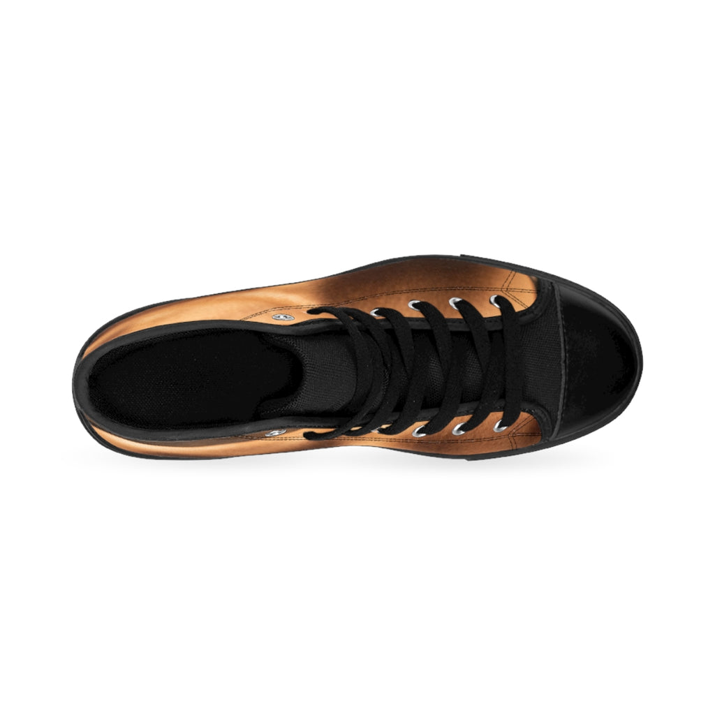 Women's Classic Sneakers - Amber Warmth and Silk Silhouette...
