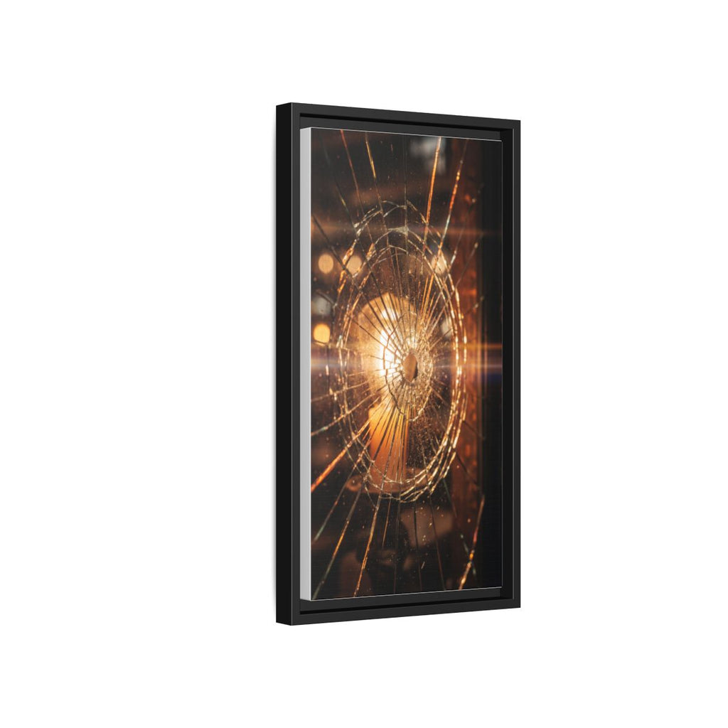 Framed Matte Canvas - Shattered Glass — Black / 1.25"