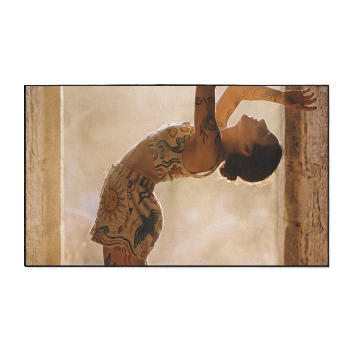 Heavy Duty Floor Mat - Solstice Ritual Golden Hour Art |...