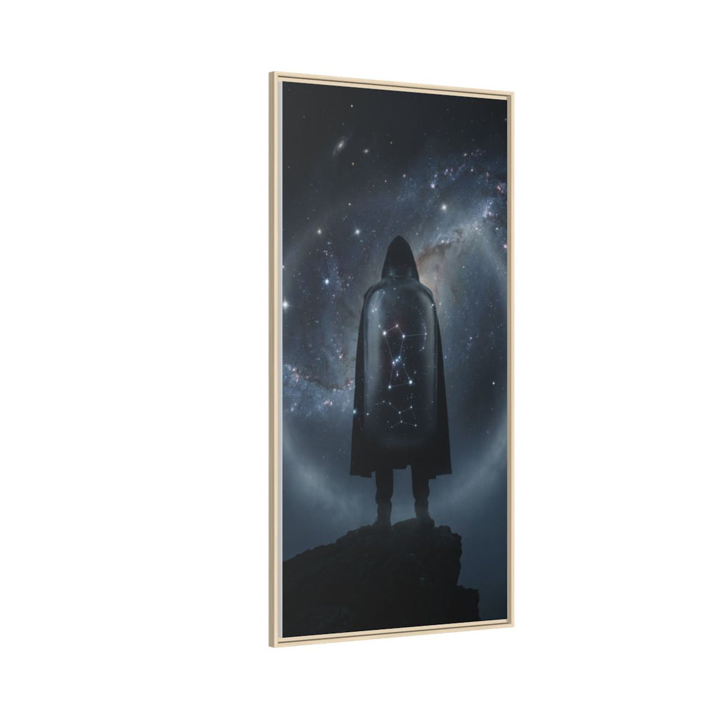 Framed Matte Canvas - Cosmic Sentinel — Natural / 1.25" (8×10, 9×12, 11×14, 12×16, 10×20, 12×18, 16×20, 16×24, 12×36, 18×24, 20×24, 16×32, 20×30, 24×30, 16×48, 24×32, 24×36, 24×48, 20×60, 30×40, 32×48, 30×60 & 40×60)