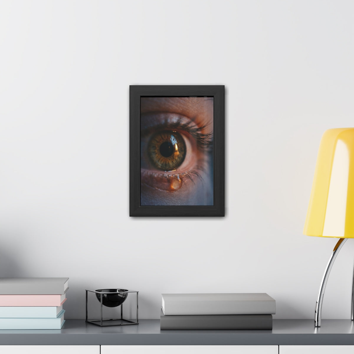 Framed Posters - Amber Iris Reflection Fine Art Print —... |...