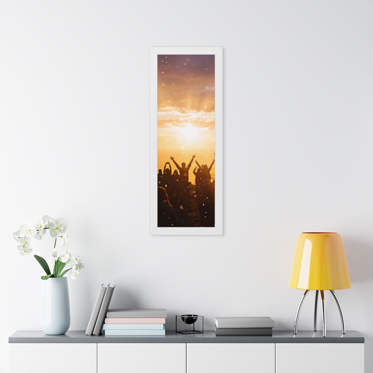 Framed Vertical Poster - Summit Ridge — White (11×14, 12×16...
