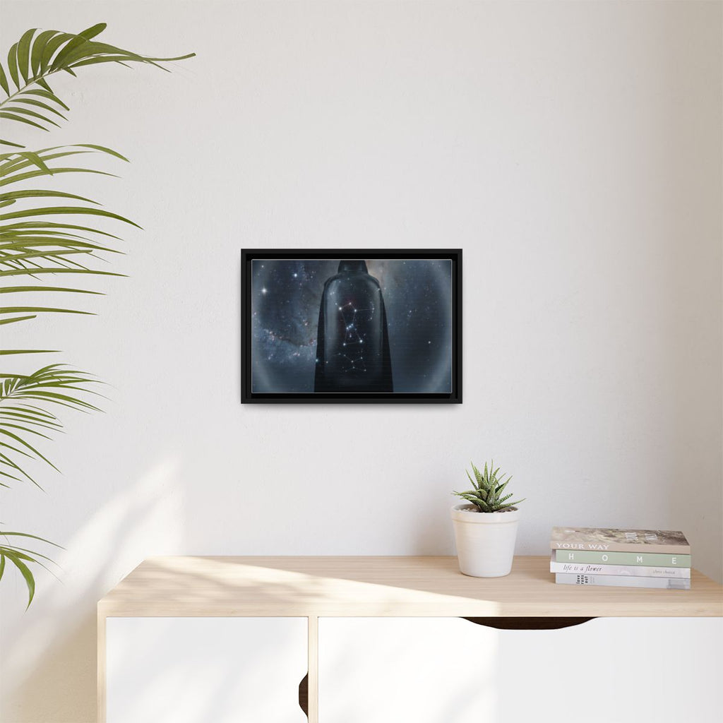 Framed Matte Canvas - Cosmic Sentinel — Black / 1.25" (10×8...