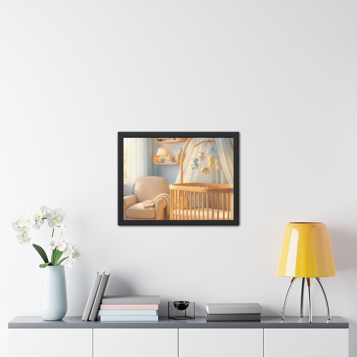 Framed Posters - Dreamy Serene Nursery Art — Landscape... |...