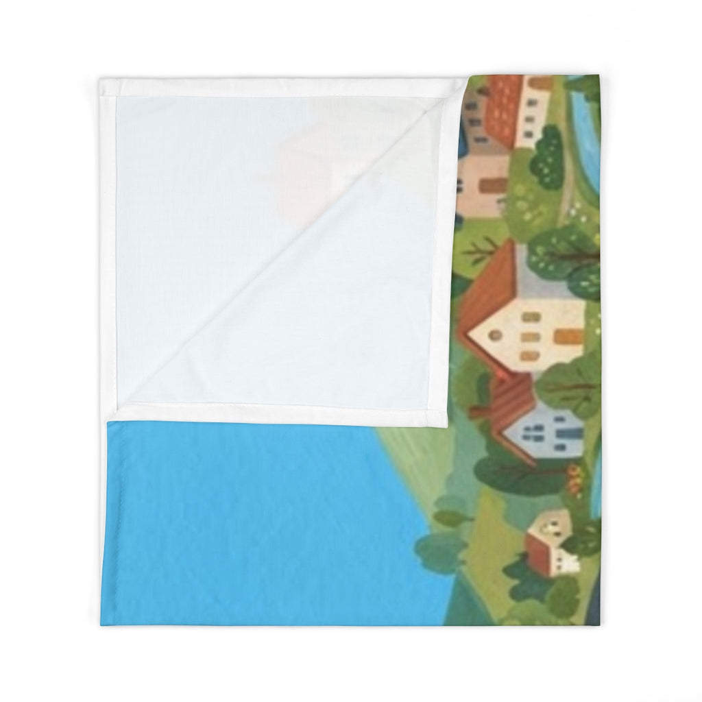Baby Swaddle Blanket - Sunny Bus Meadow | Echovira Gallery