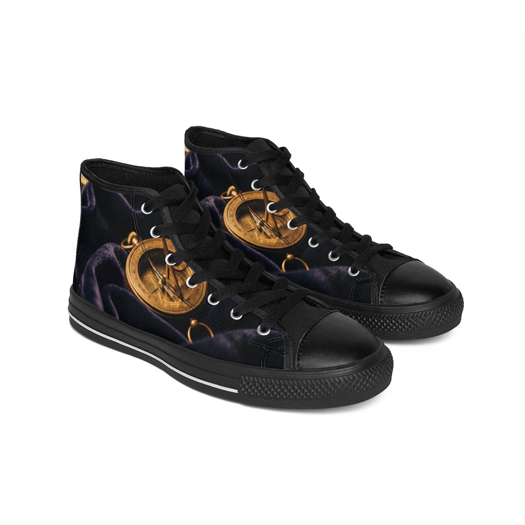 Women's Classic Sneakers Brass Sundial Art