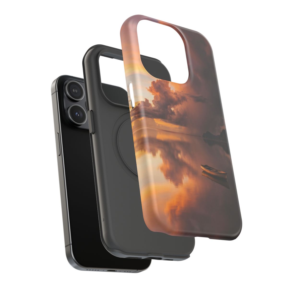 Impact-Resistant Apple iPhone Cases - Serene Tempest Sunset Lake | iPhone 17 Pro Max, 17 Pro, 17 Air & More
