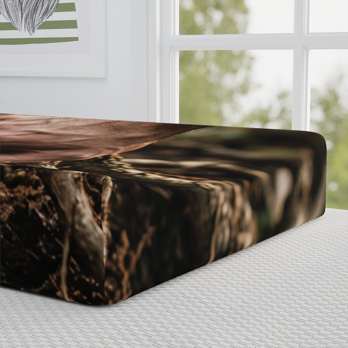 Baby Changing Pad Cover with Forest Roots Art