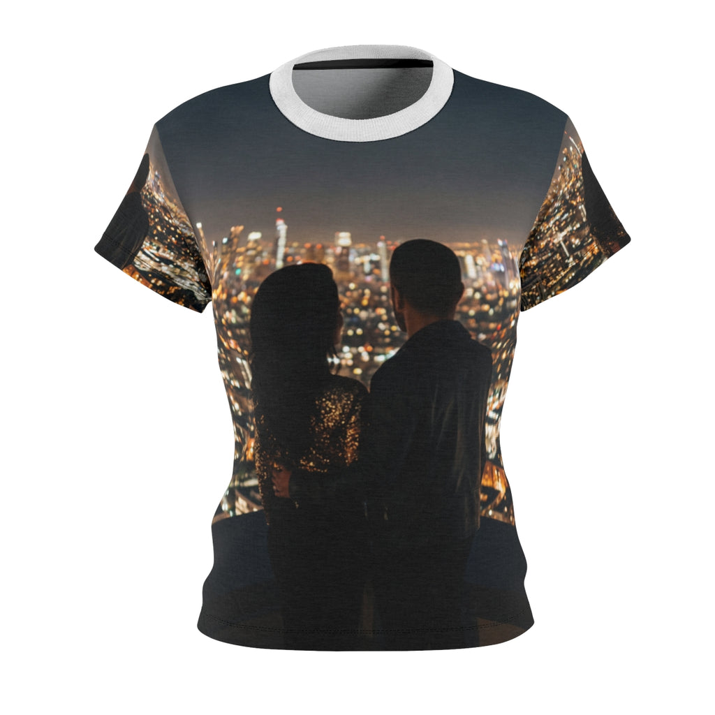 Women's Cut & Sew Tee - Midnight Skyline | Echovira Gallery
