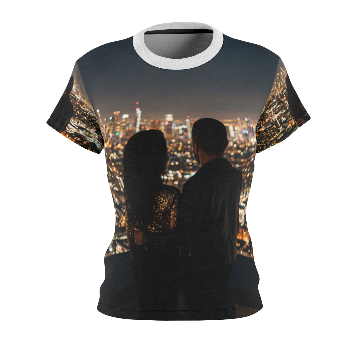 Women's Cut & Sew Tee - Midnight Skyline | Echovira Gallery