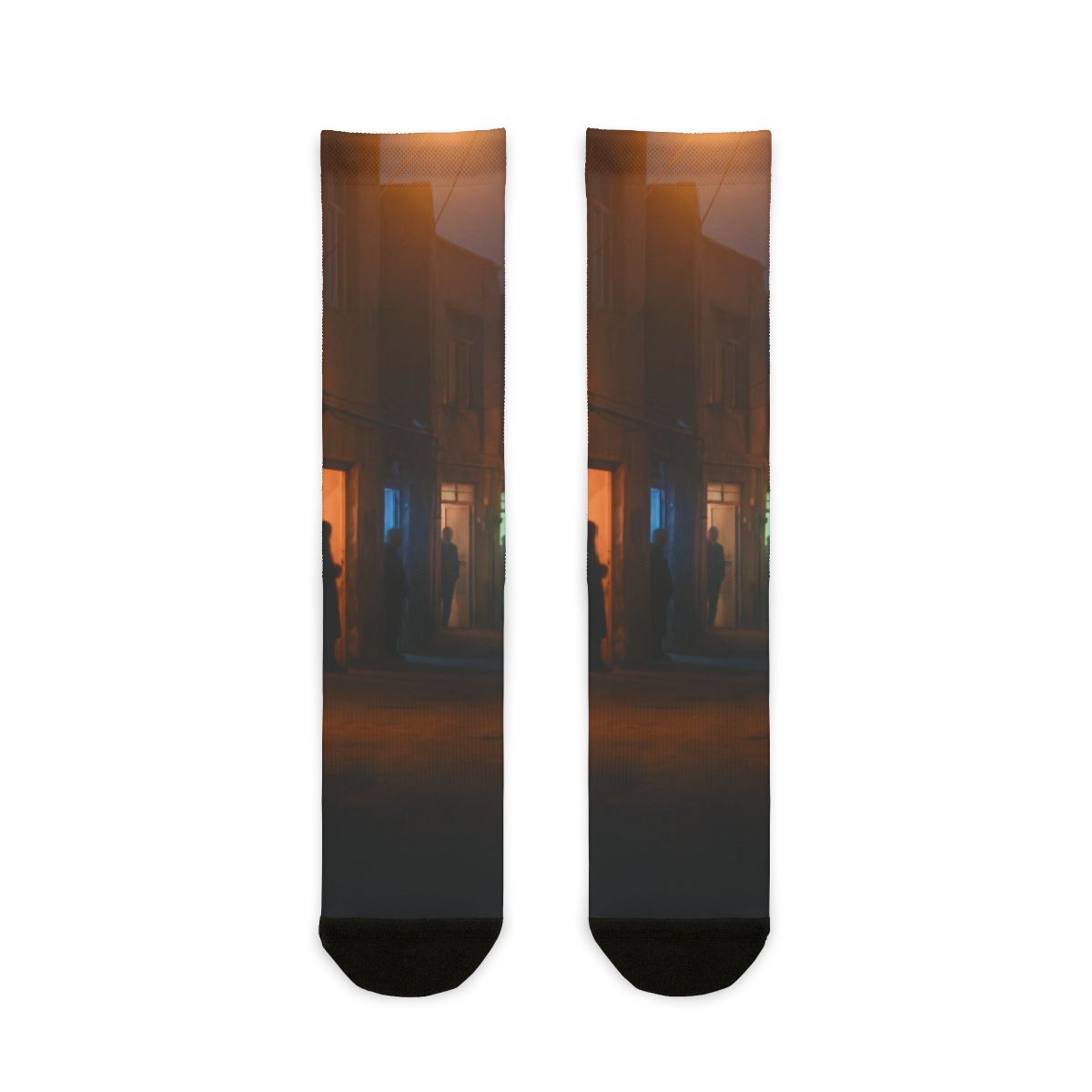 Sublimation Crew Socks - Shadowed Alleyway Mystery Art Print...