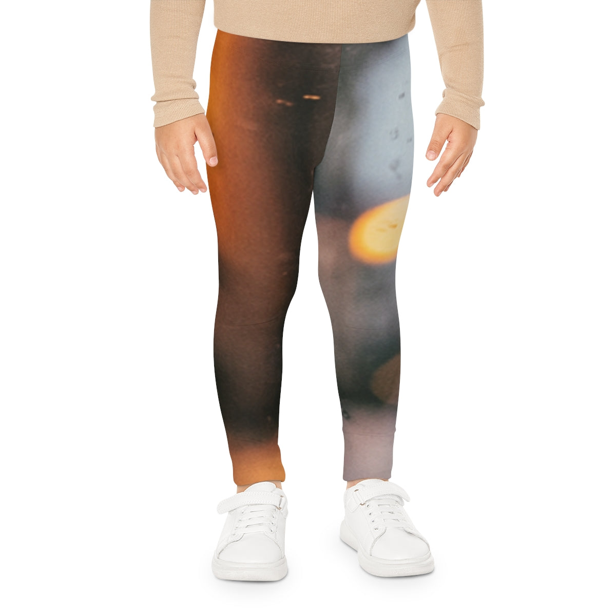 Kids Leggings with Urban Night Scene