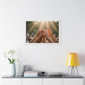 Framed Horizontal Poster - Golden Rays of Unity Wall Art......
