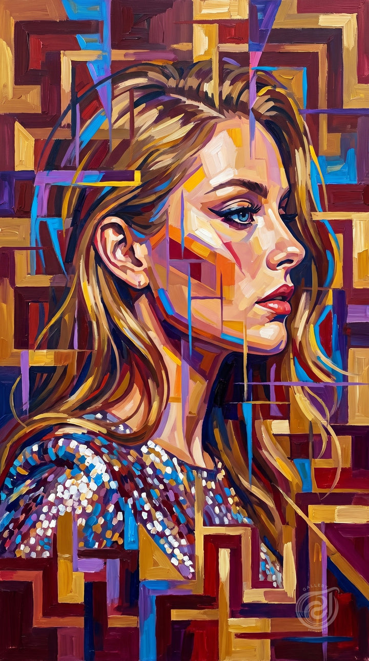 Digital Art Print - Shattered Elegance Portrait
