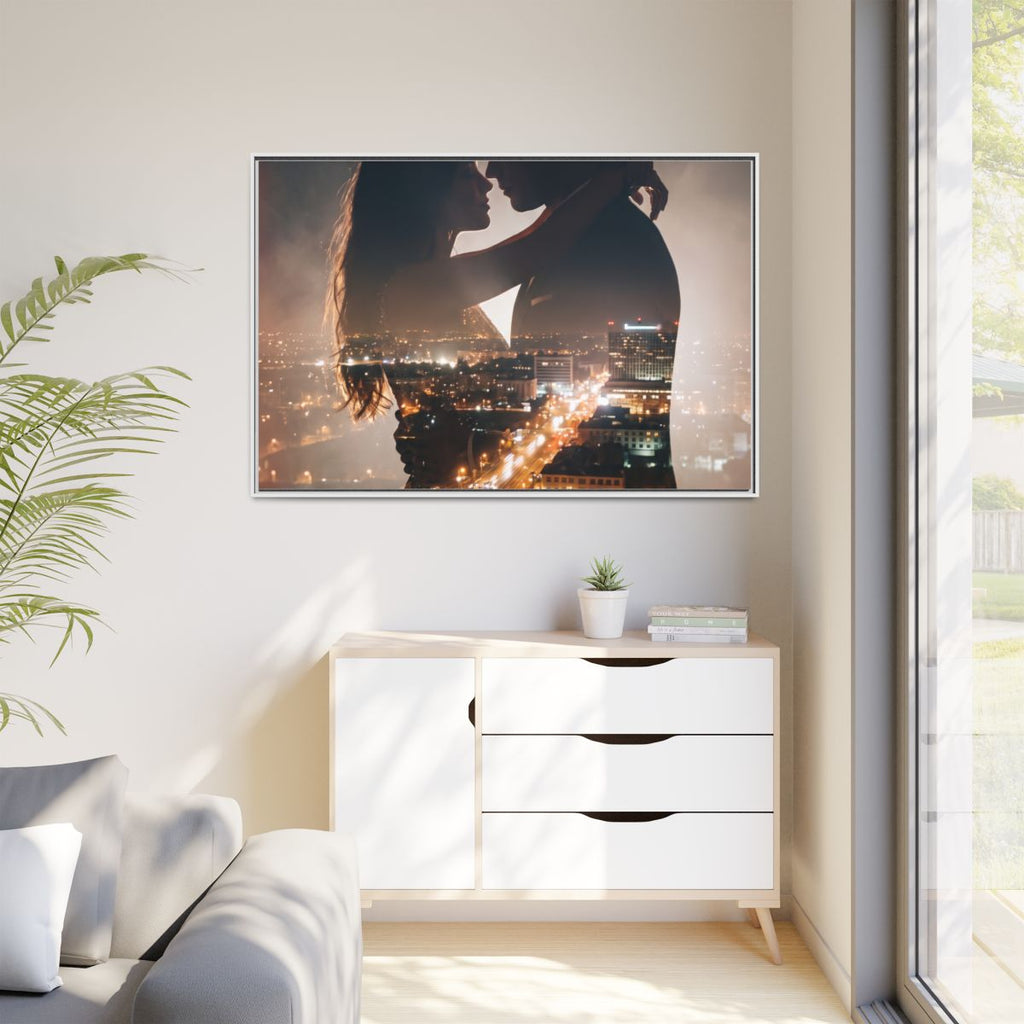 Framed Matte Canvas - Metropolitan Lovers Glow (10×8, 12×9...