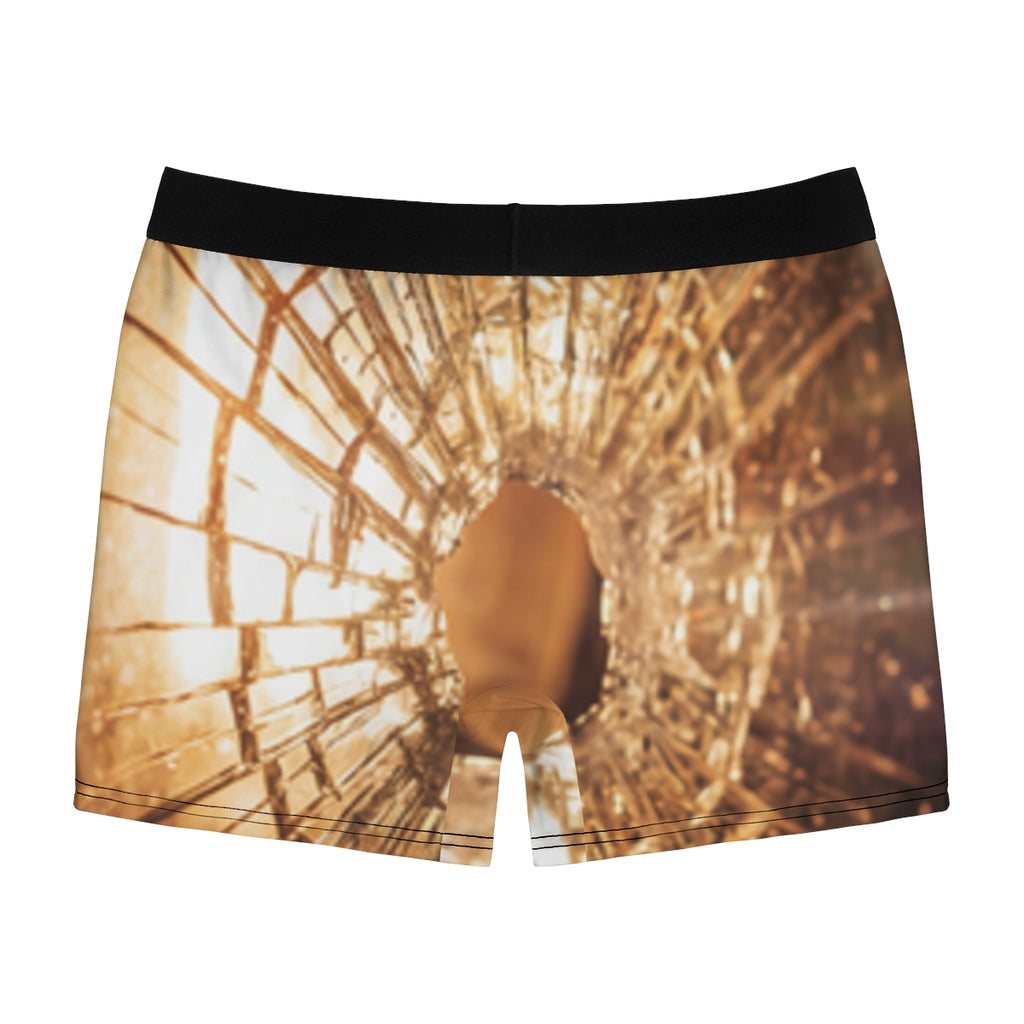 Men's Boxer Briefs - Fractured Glow Shattered Glass Art |...