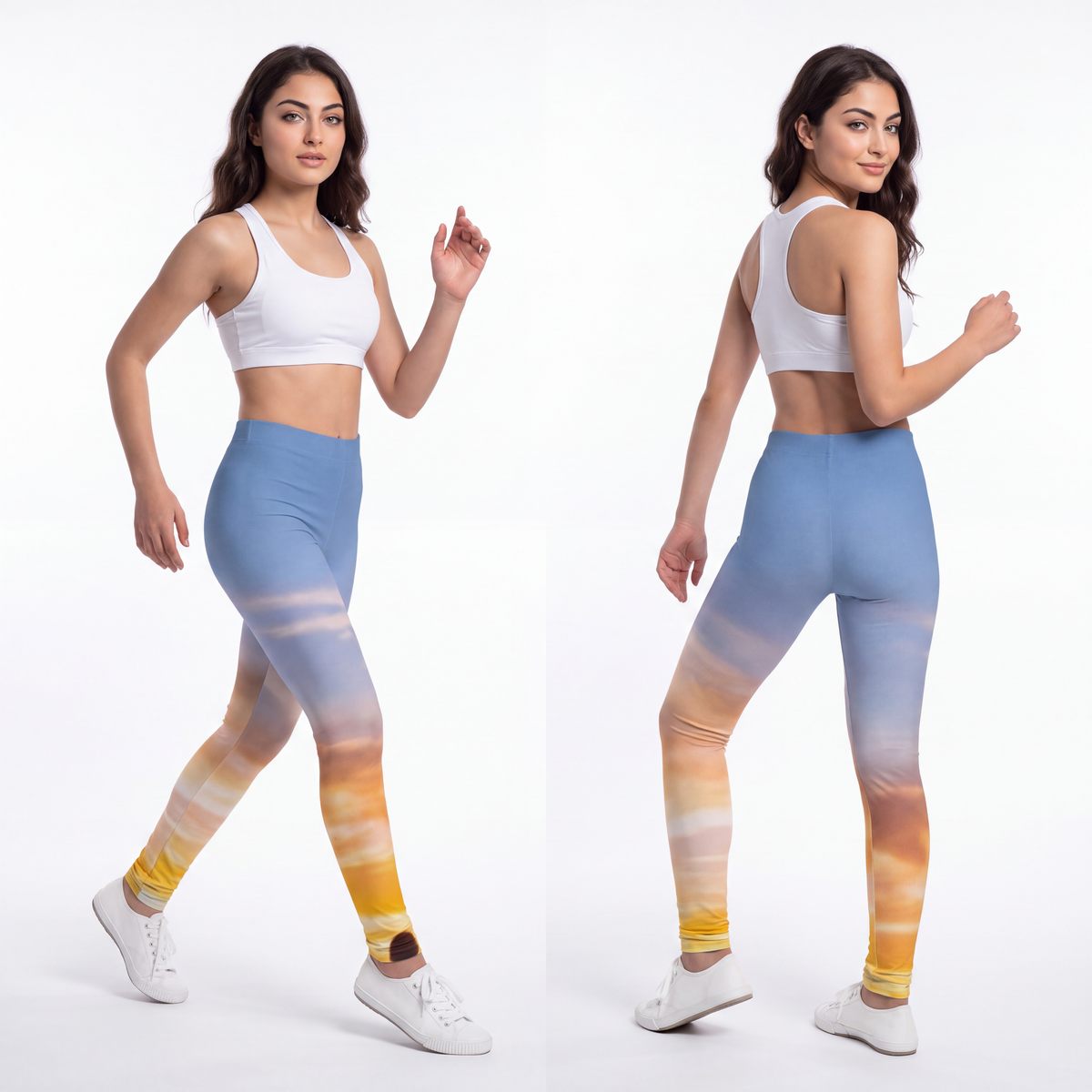 Youth Leggings - Sunset Mountain Trail | Echovira Gallery