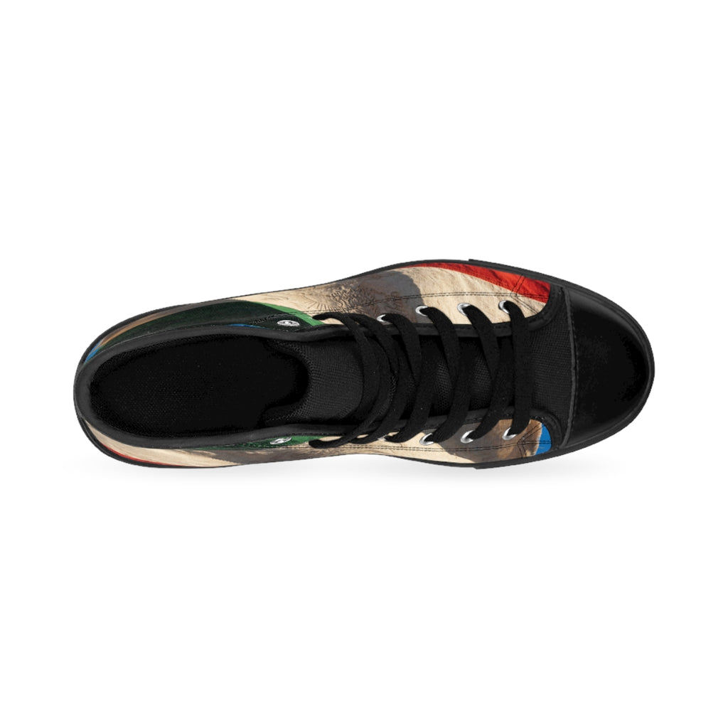 Women's Classic Sneakers - Vintage Persian Lion and Sun Flag...