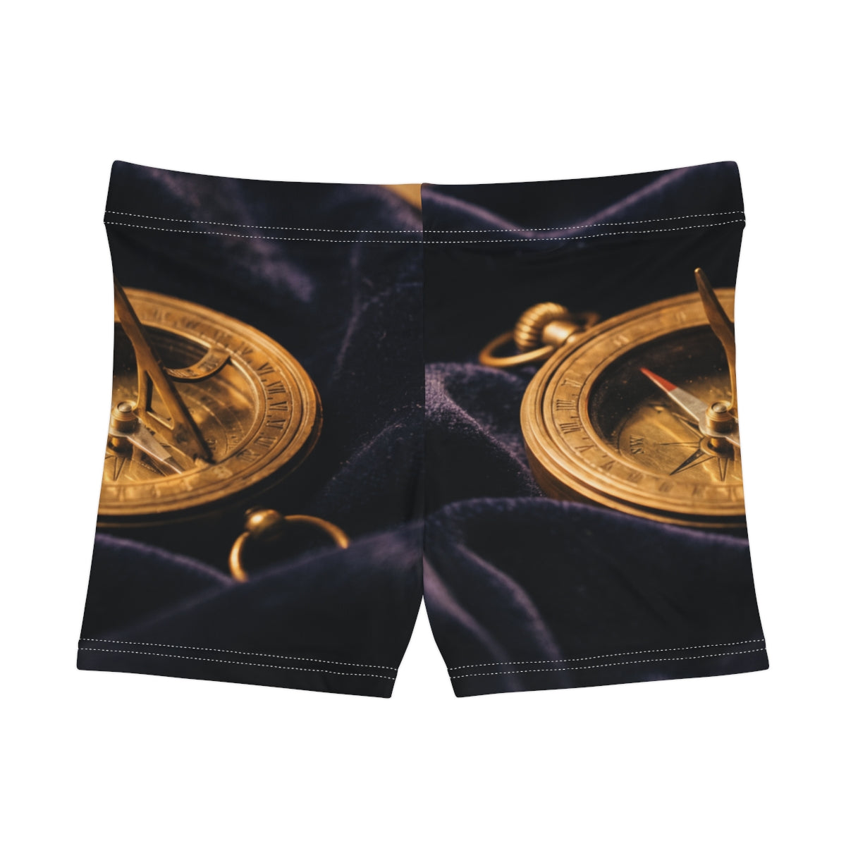 Women's Shorts with Brass Sundial Compass