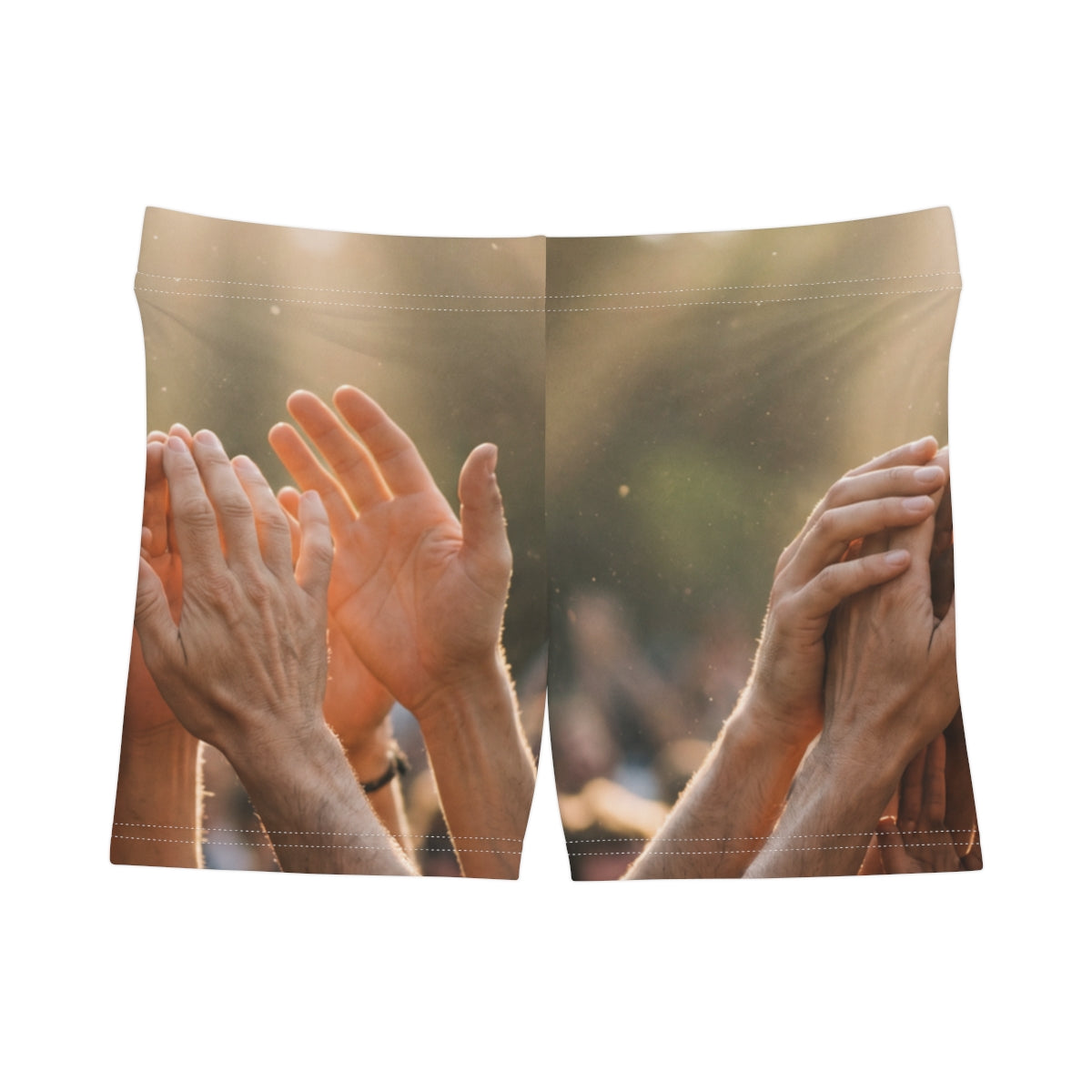 Women's Shorts - Golden Rays of Unity Wall Art | Echovira...
