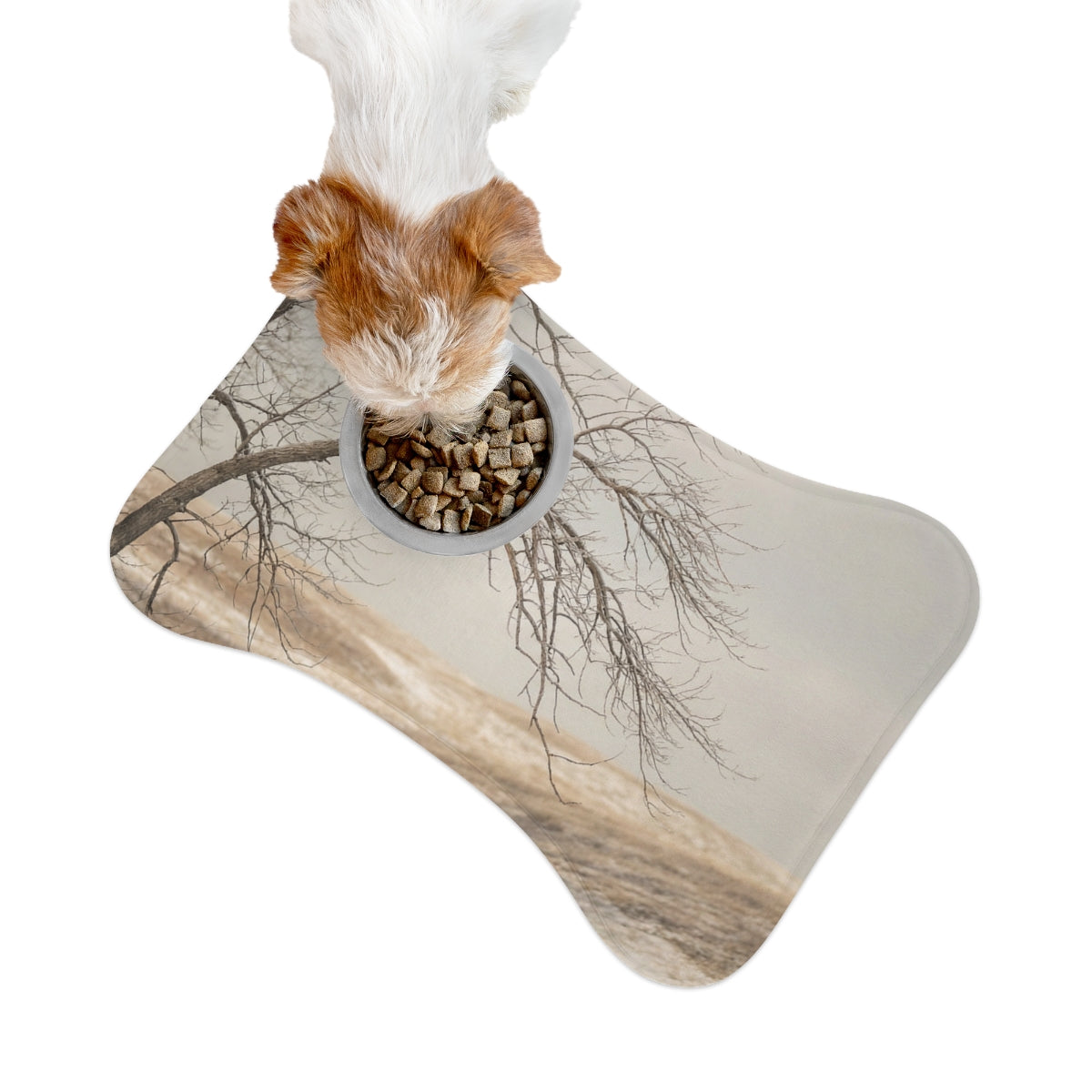 Pet Feeding Mats - Winter Branch Solitude Landscape |...