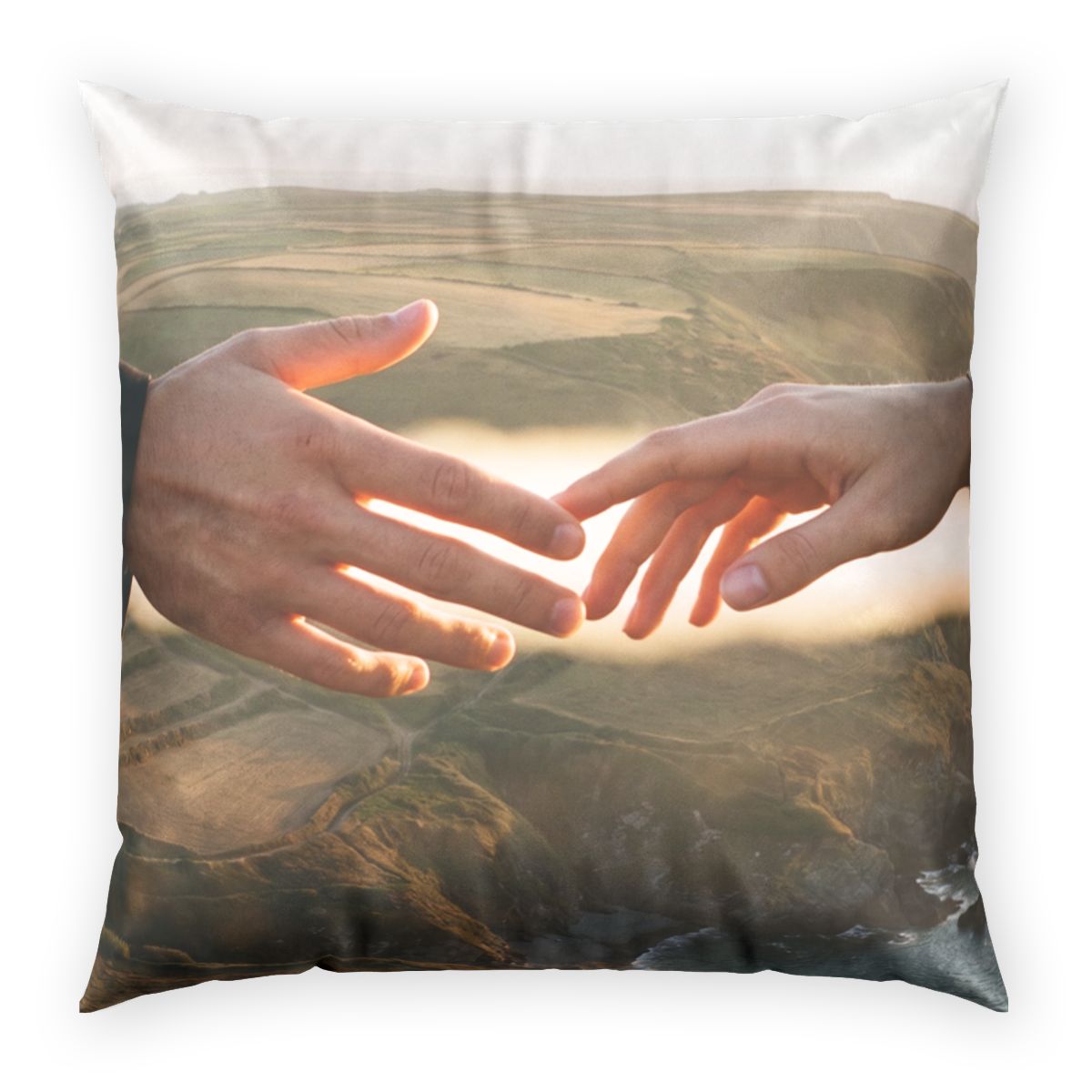 Poly Velvet Pillow - The Infinite Touch | Ethereal Coastal...