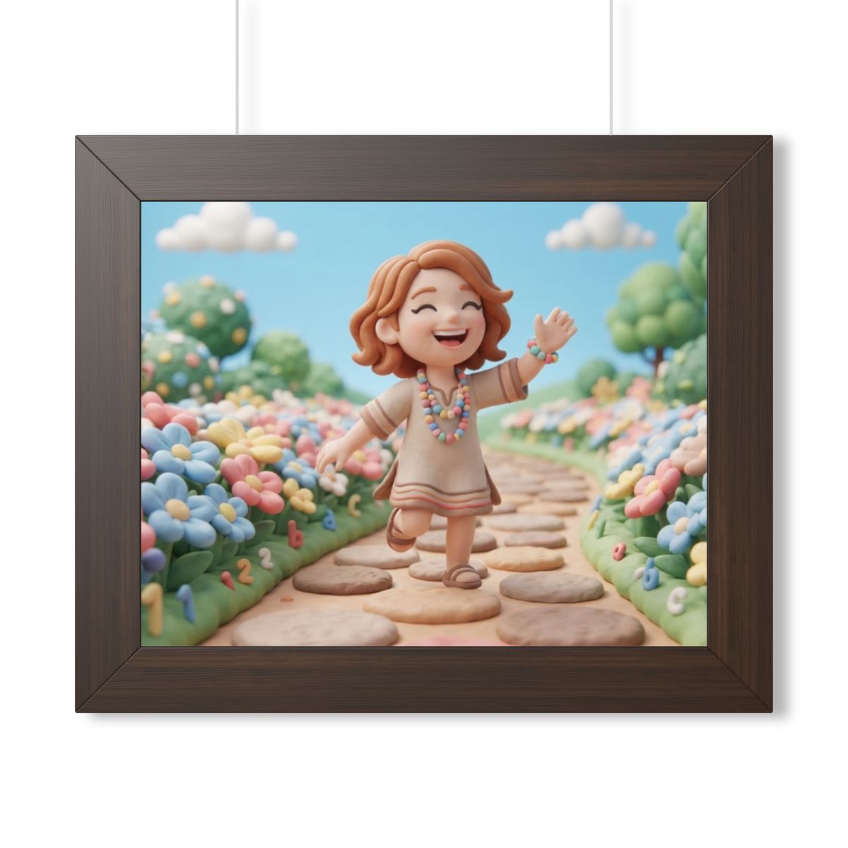 Framed Horizontal Poster - Wide Meadow — Walnut (14×11... |...