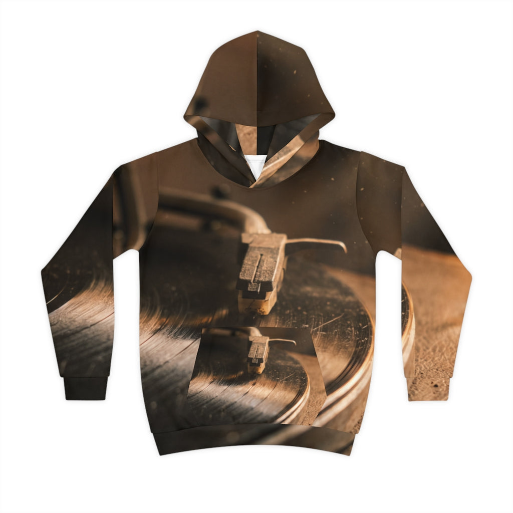 Children's Hoodie Vintage Turntable Art