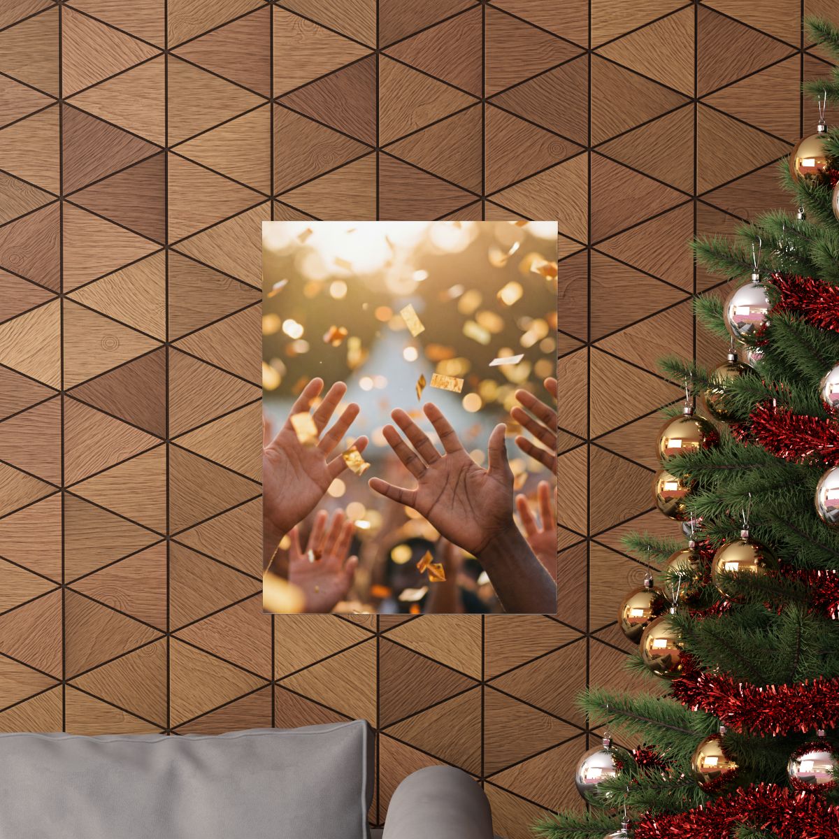 Matte Vertical Posters - Golden Festival Celebration Art......