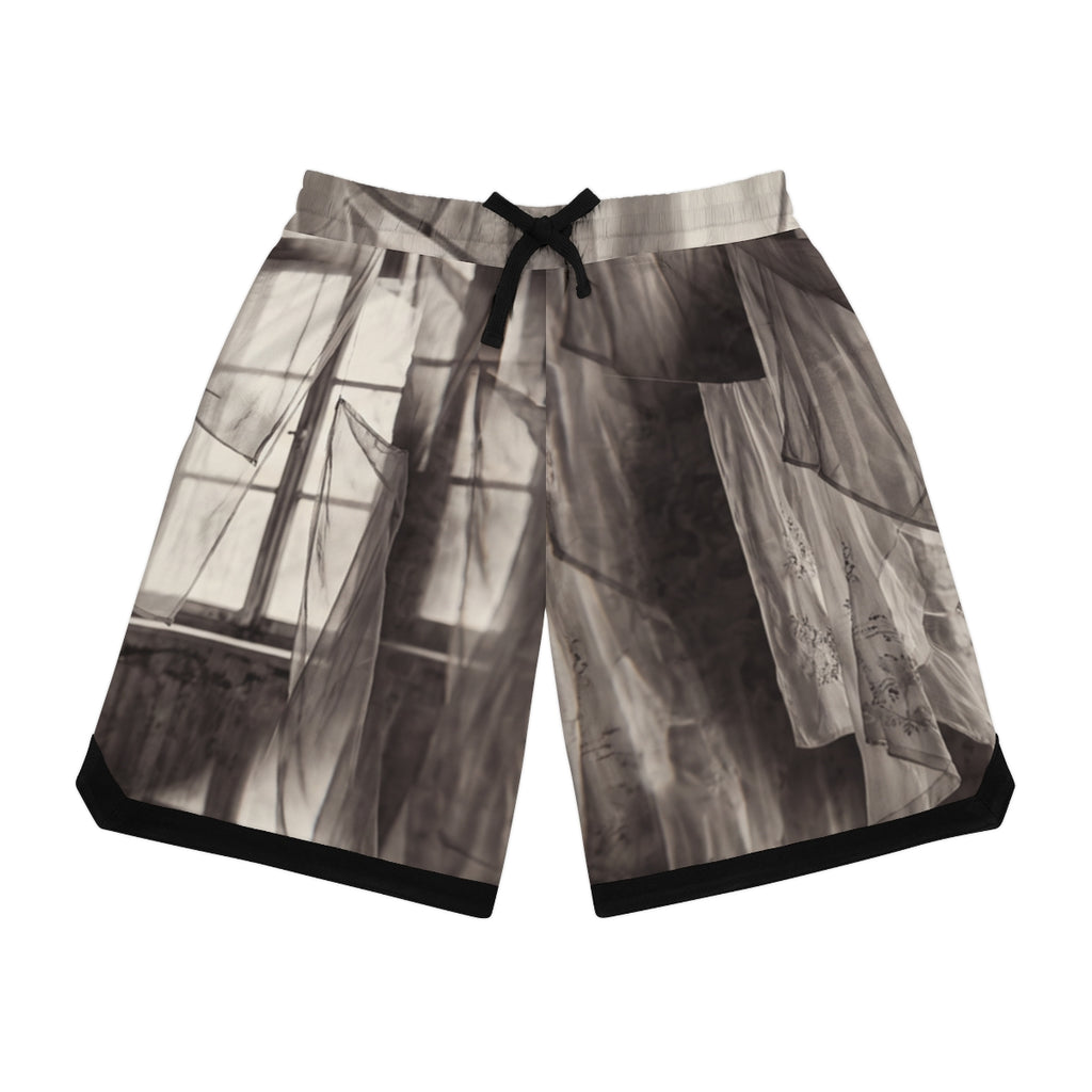 Basketball Rib Shorts - Spectral Veils | Echovira Gallery