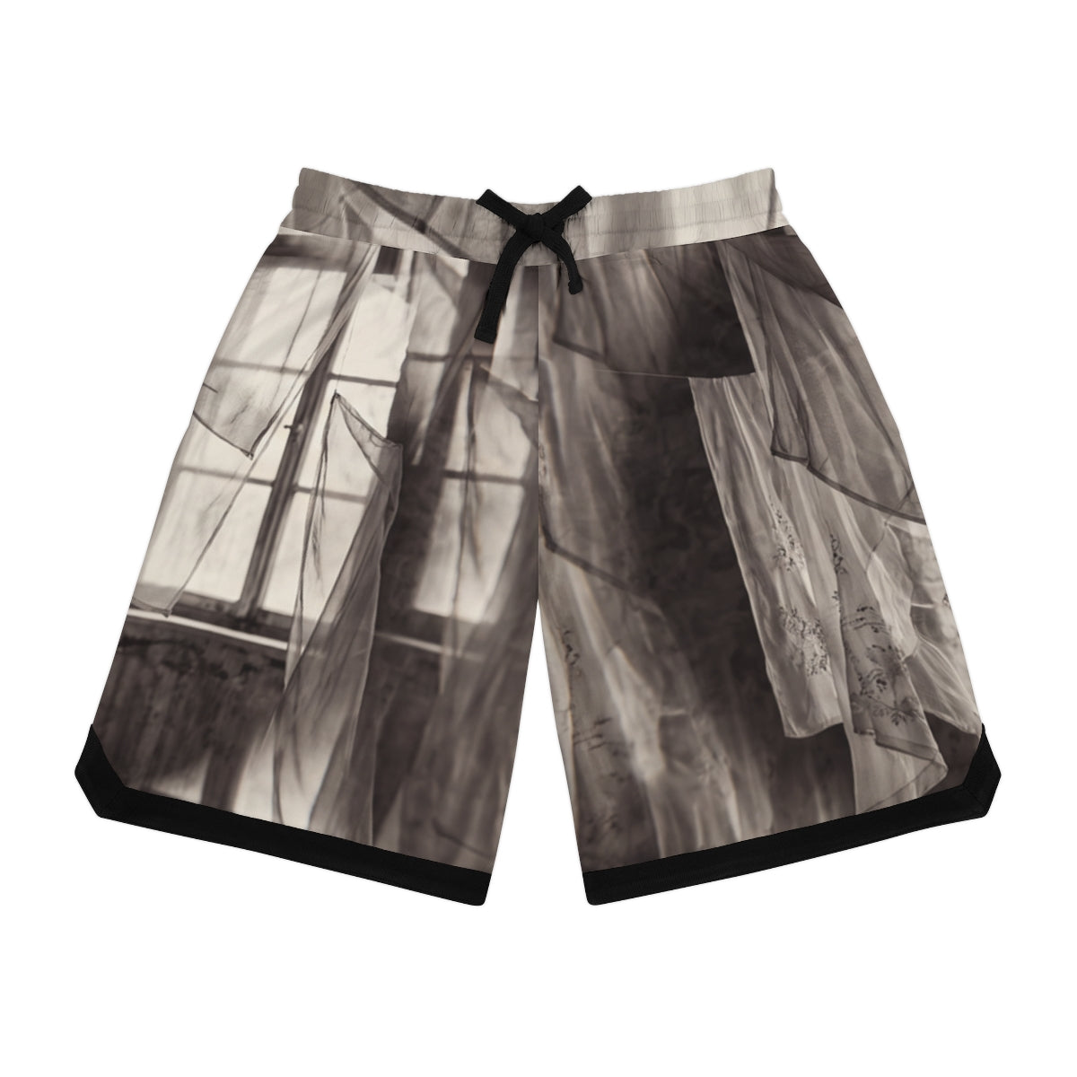 Basketball Rib Shorts - Spectral Veils | Echovira Gallery