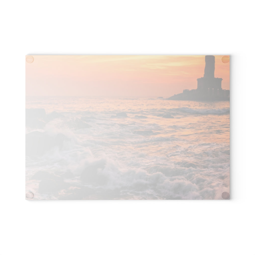 Glass Cutting Board - Ocean Sunrise