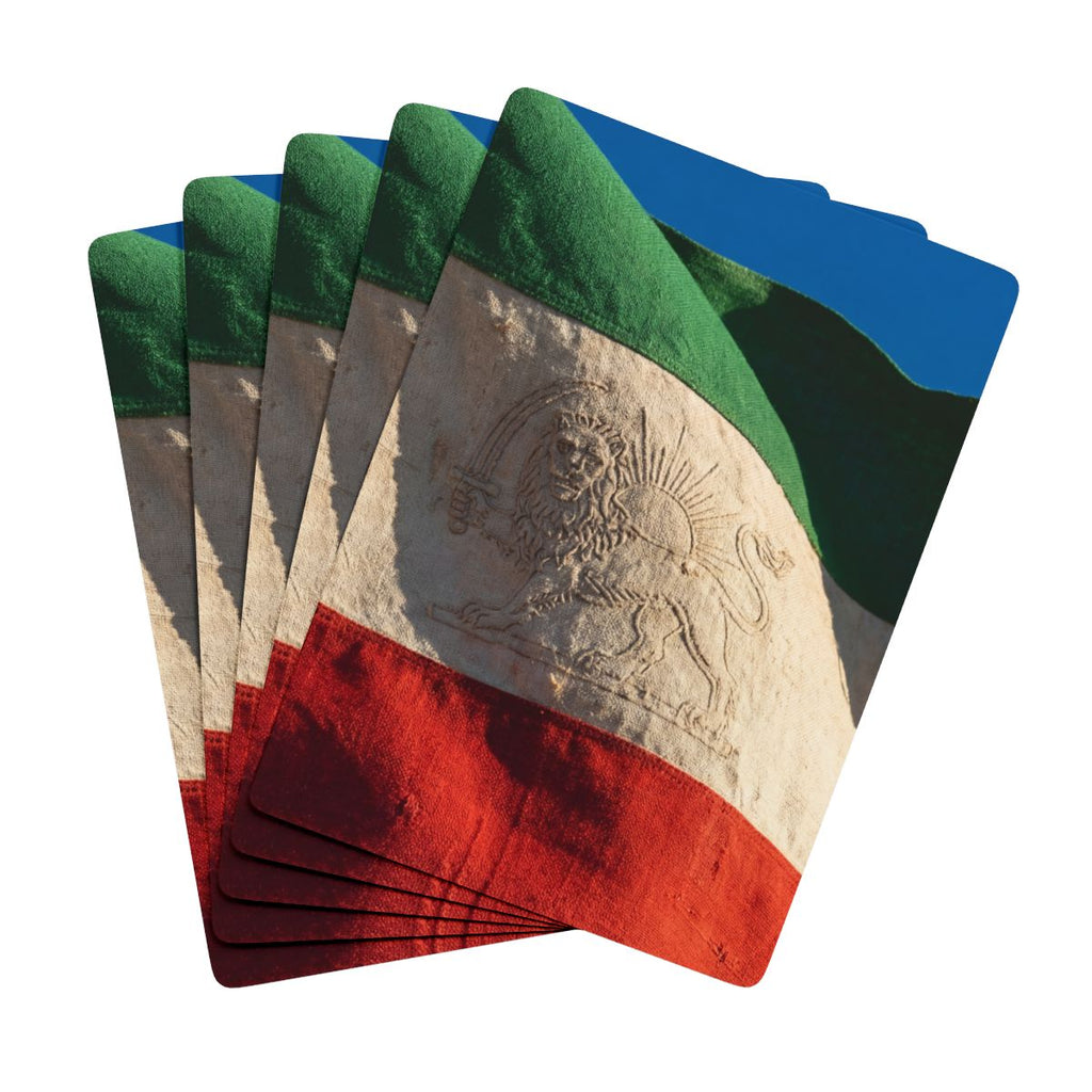 Poker Playing Cards - Vintage Persian Lion and Sun Flag Art...