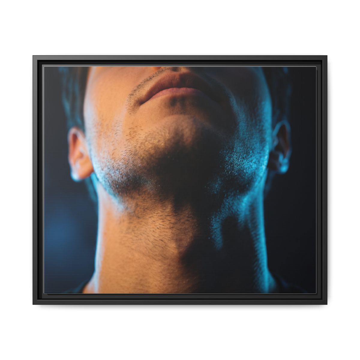 Framed Matte Canvas - Neon Pulse Core — Black / 1.25"