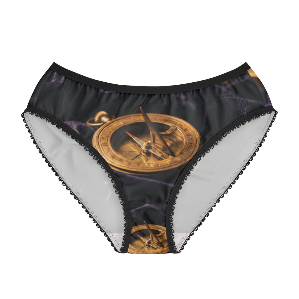 Women's Briefs with Vintage Sundial Compass