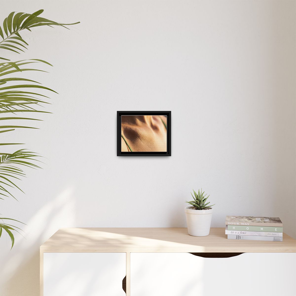 Golden Hour Matte Canvas - Framed Sunset Wall Art — Black /...