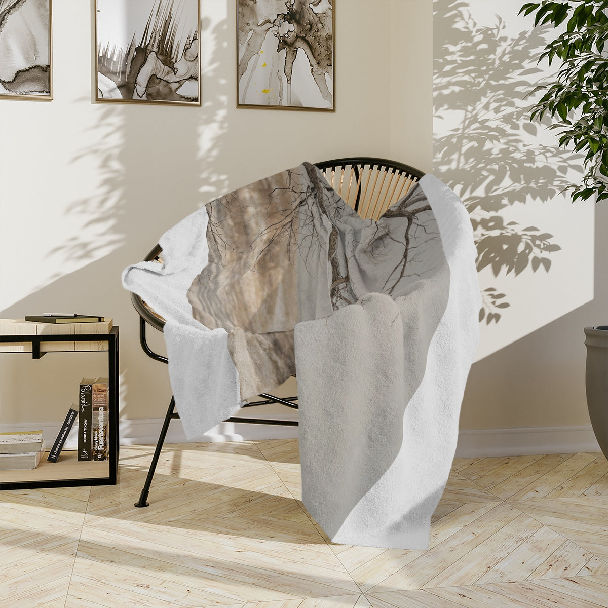 Velveteen Microfiber Blanket - Winter Branch Solitude... |...