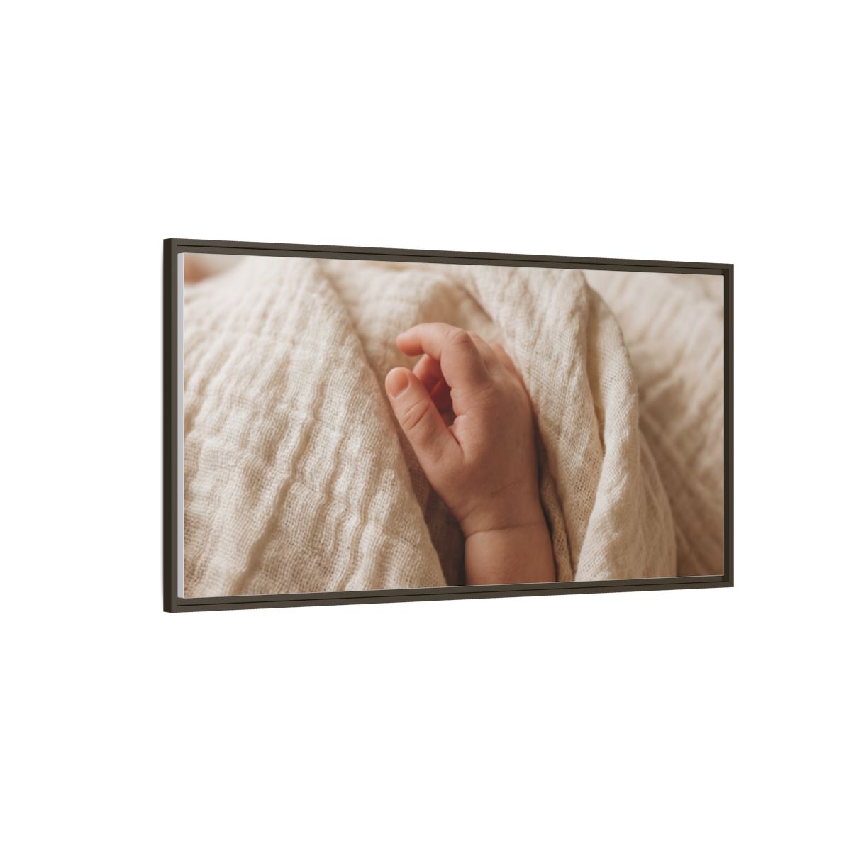 Framed Matte Canvas - Neutral Nursery — Espresso / 1.25"