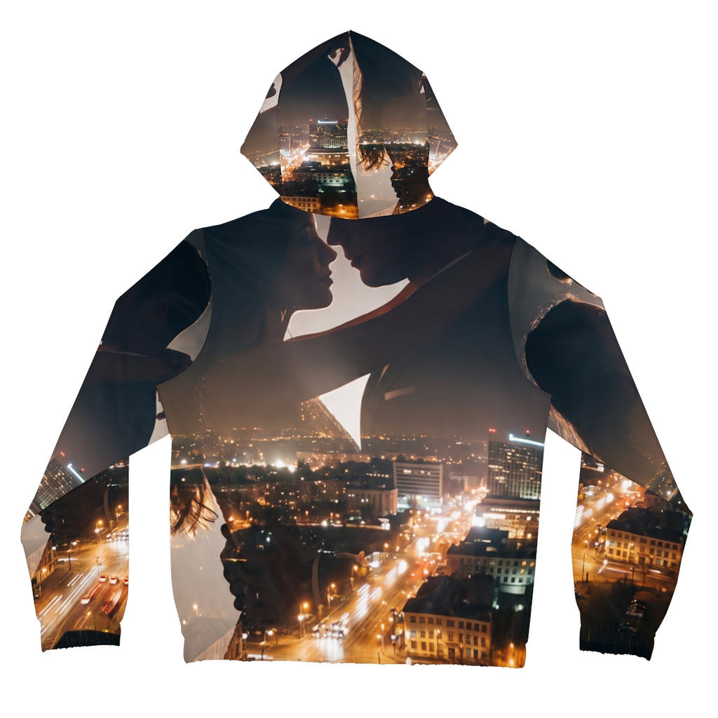 Women's Full-Zip Hoodie - Midnight City Skyline | Echovira...