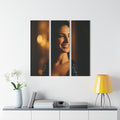 Triptych Acrylic Print - Golden Glamour — Portrait