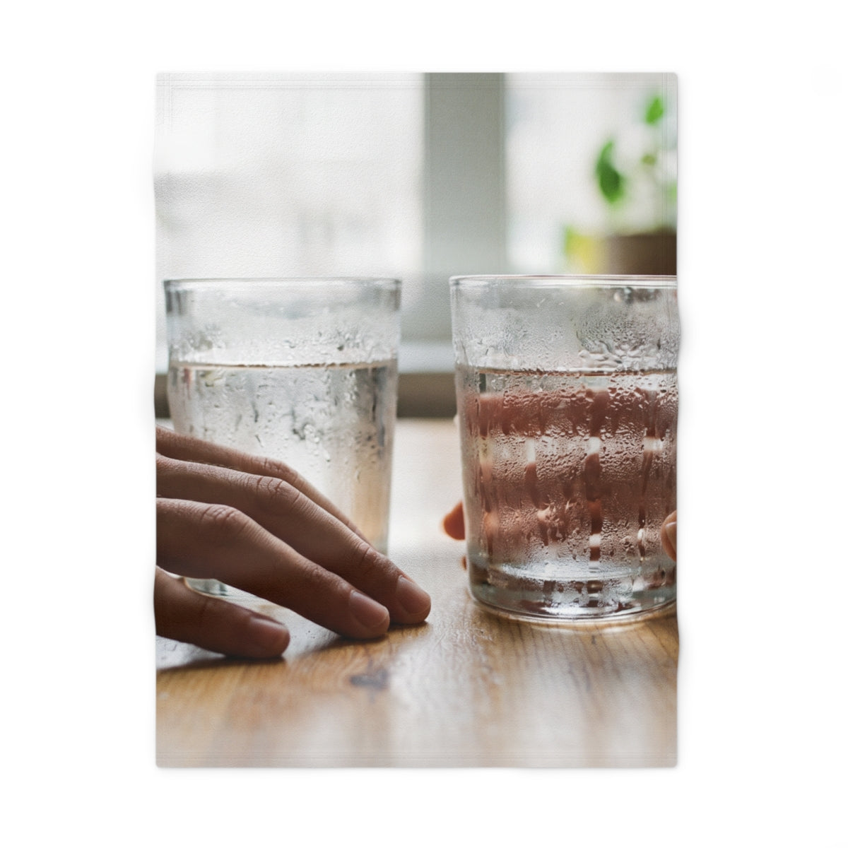Water Glasses Still Life Fleece Baby Blanket