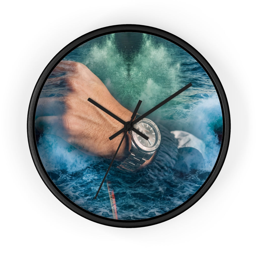 Wall Clock - Ocean Chronometer Waves | Echovira Gallery