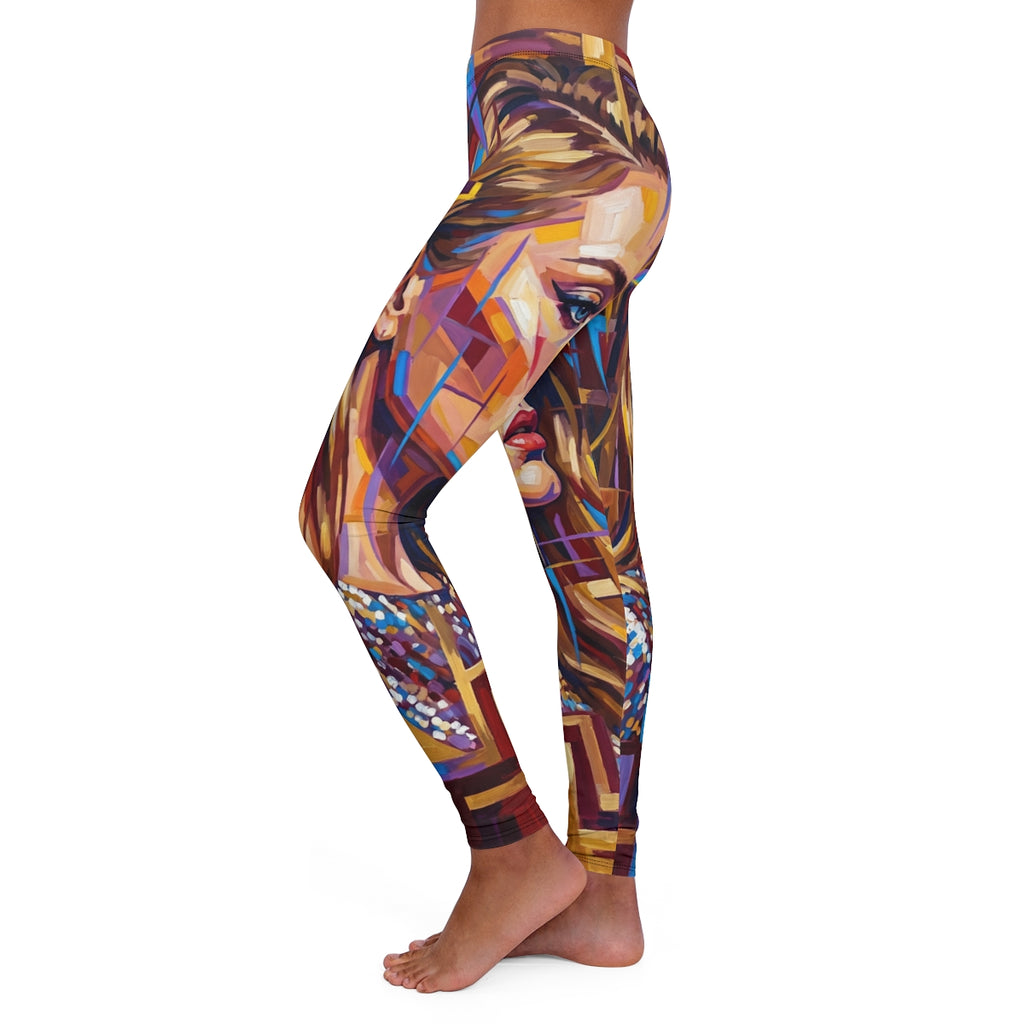 Women's Casual Spandex Leggings - Shattered Elegance |...
