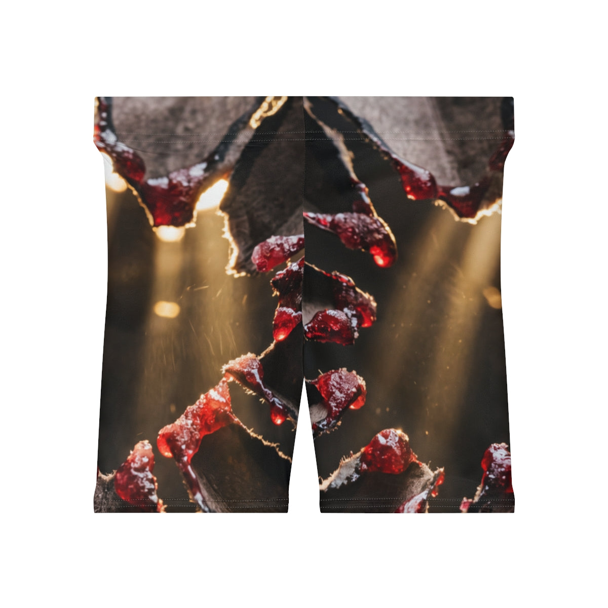 Women's Biker Shorts - Crimson Flare | Echovira Gallery
