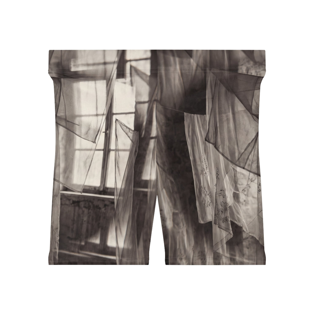 Women's Biker Shorts - Spectral Veils | Echovira Gallery